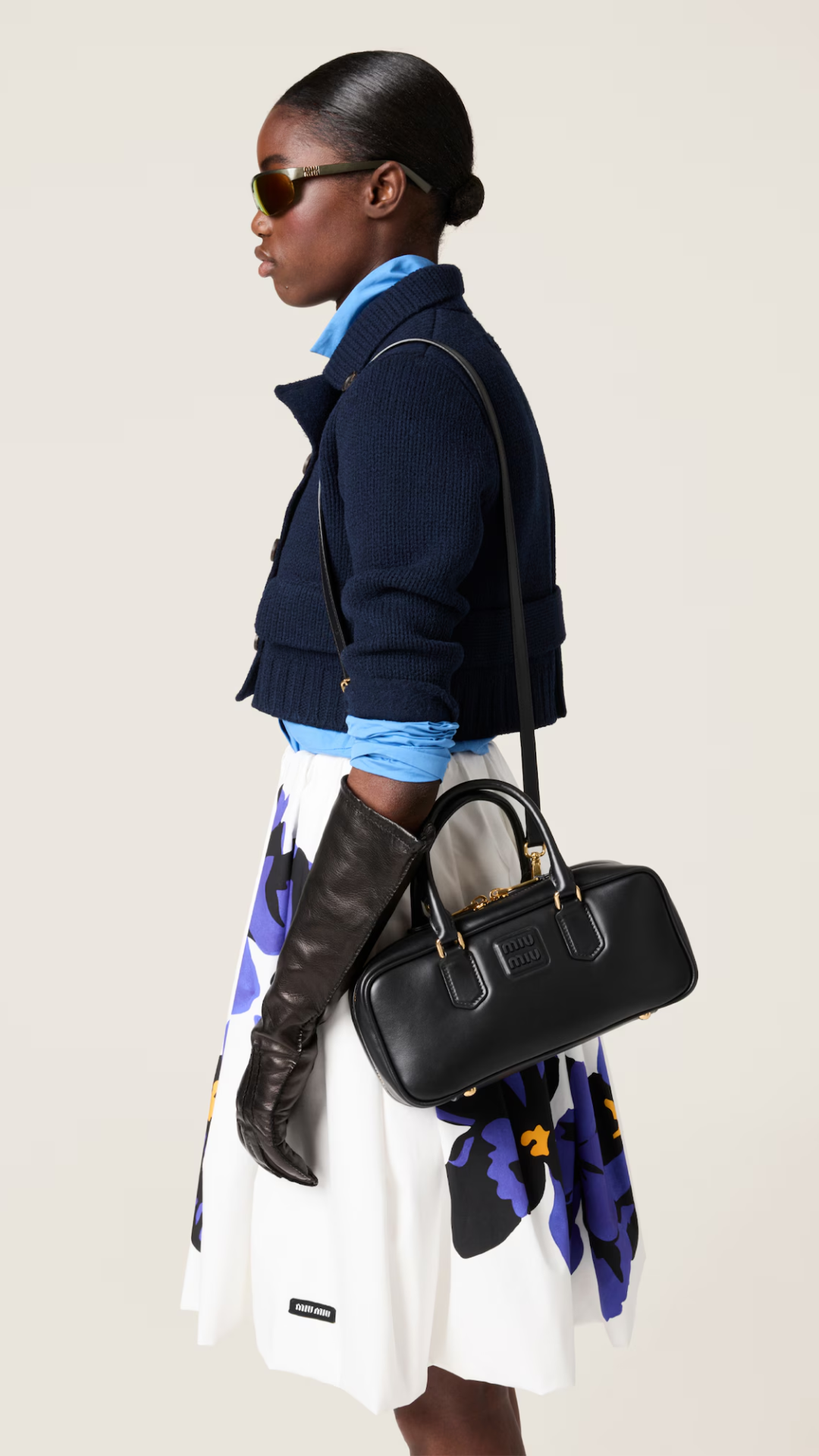 Arcadie Leather Bag in Black