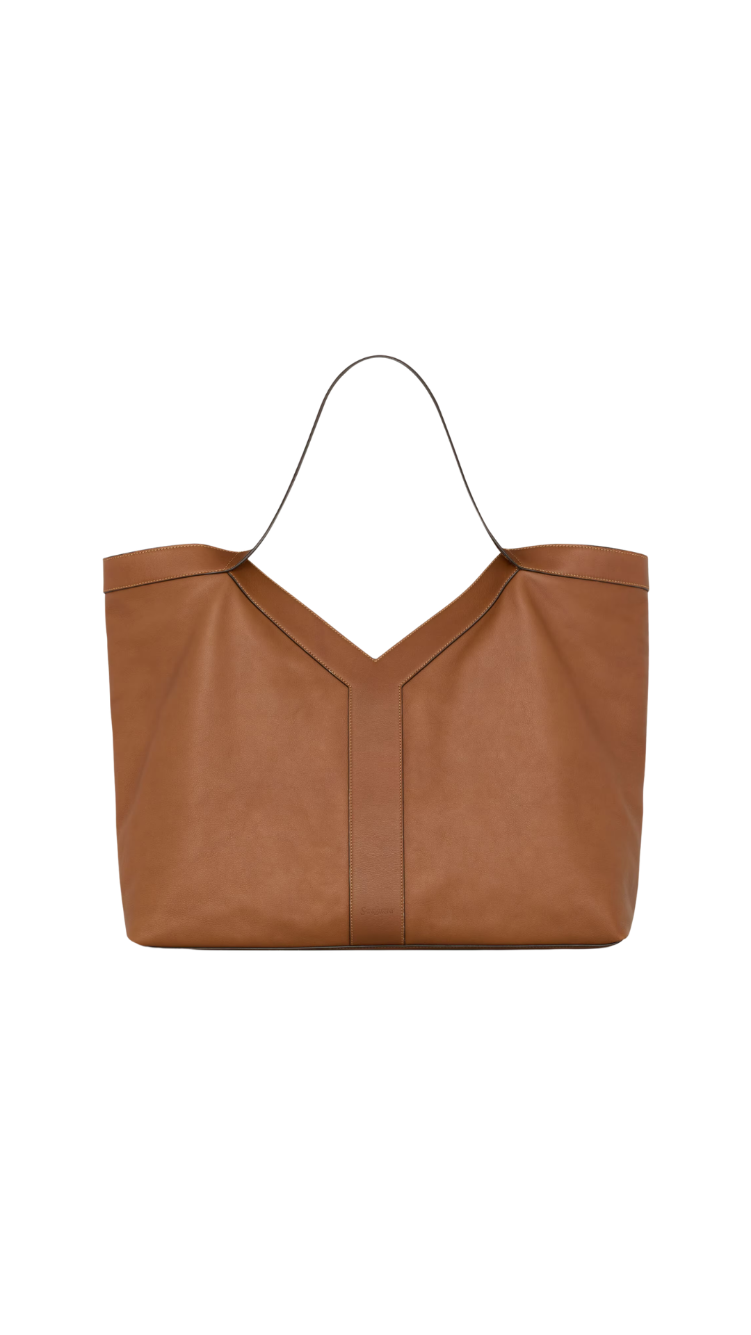 Y Large Tote in Brick Leather