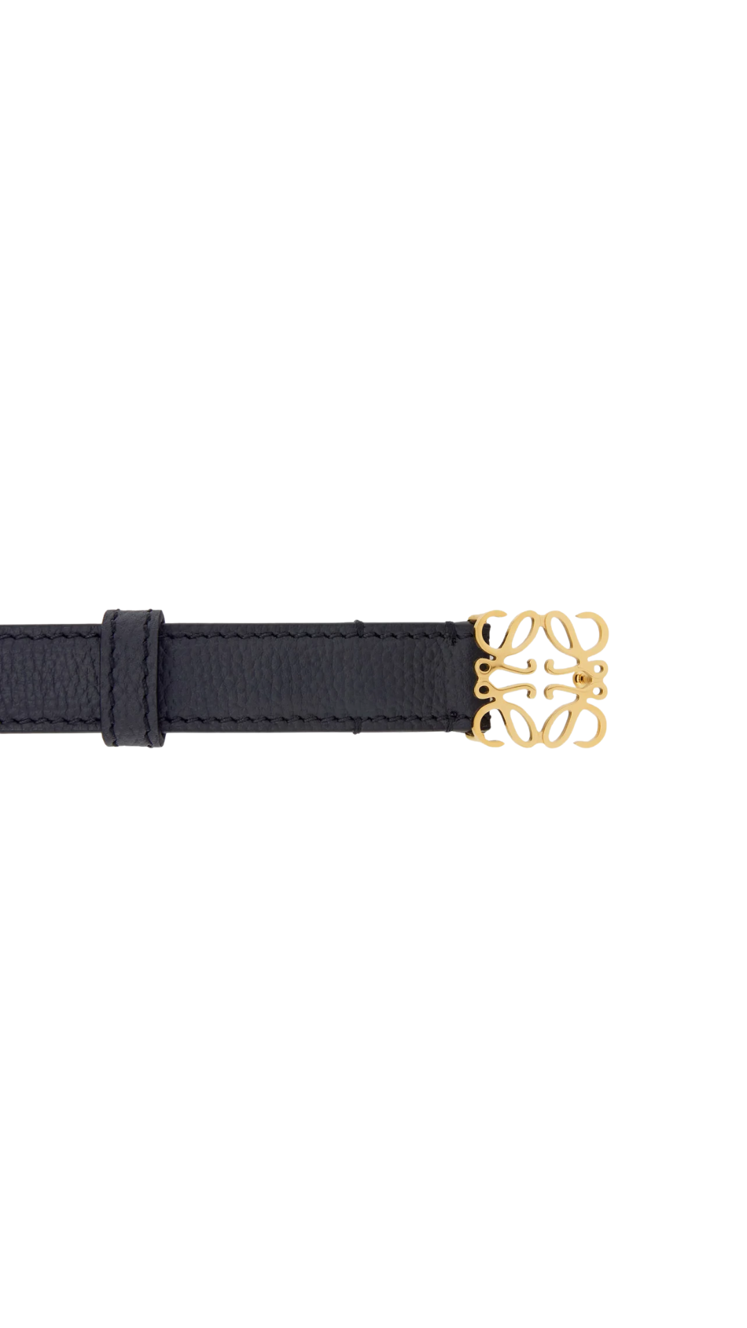Anagram Belt in Black/Gold