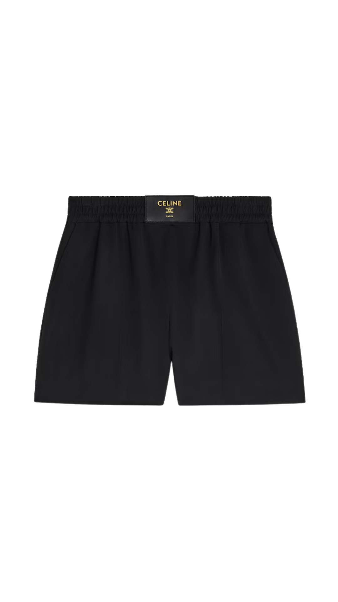 Shorts in Wool Twill in Black