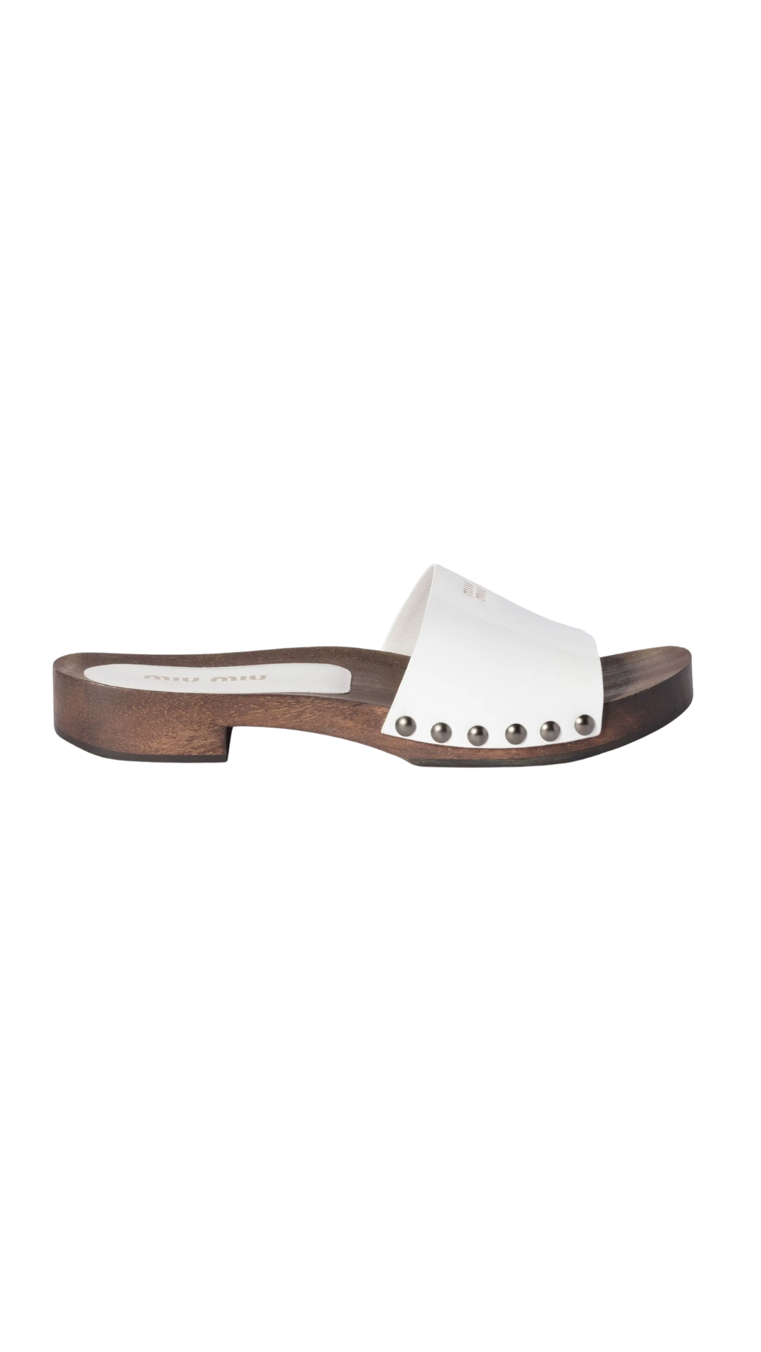 Patent Leather Clogs in White