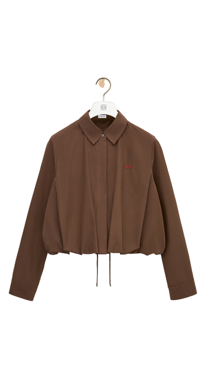Shirt in Brown Cotton