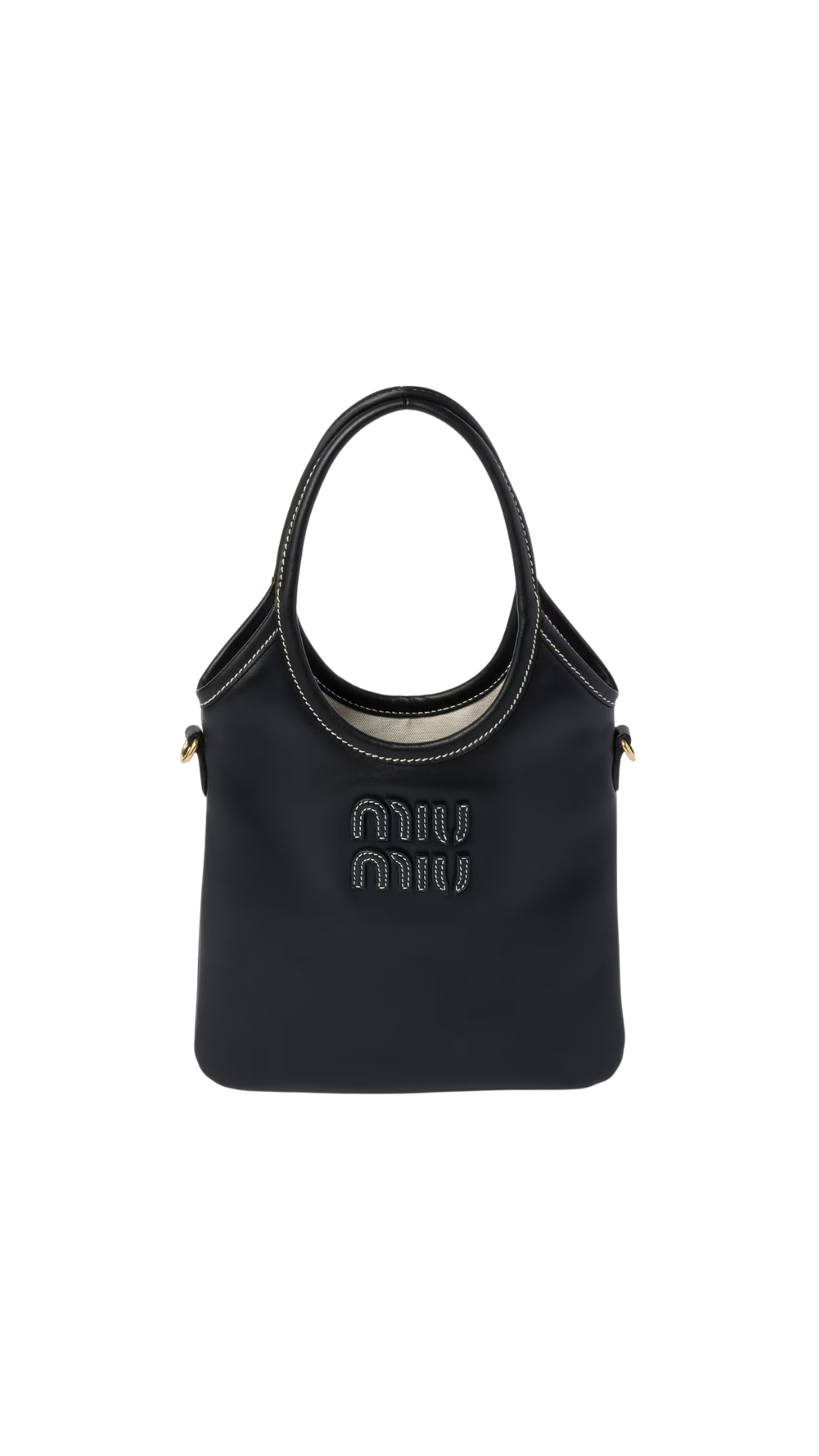 Ivy Leather Handbag in Black