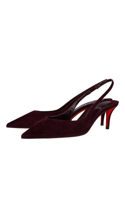 Miss Z Sling Back 60 mm Slingback Pumps - Veau Velours - Dulse