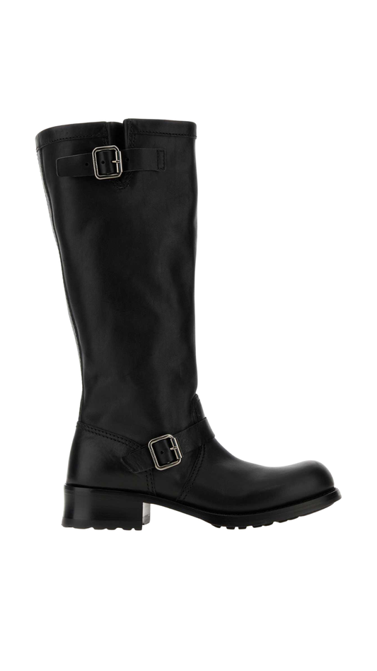 Leather Boots in Black Leather