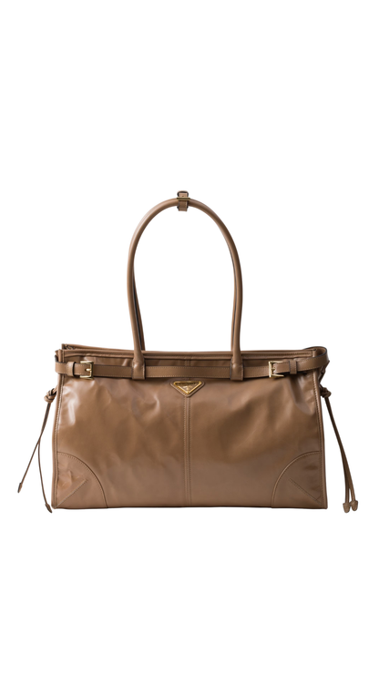 Bonnie Large Leather Handbag in Cameo