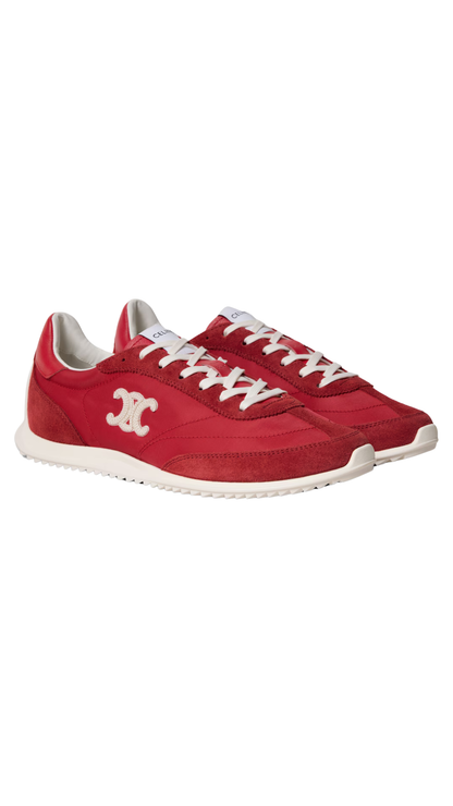 Racer Sneaker in Nylon, Suede Calfskin and Calfskin