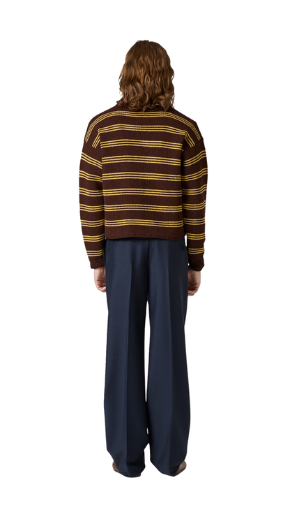 Wool and Cashmere Cardigan in Cocoa Brown