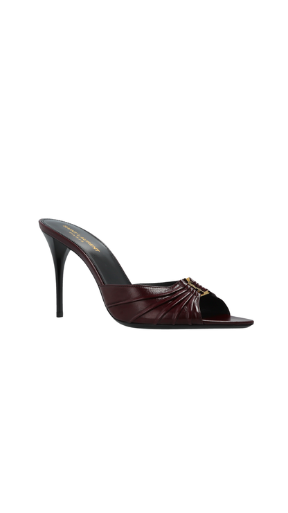 Babylone Mules in Burgundy