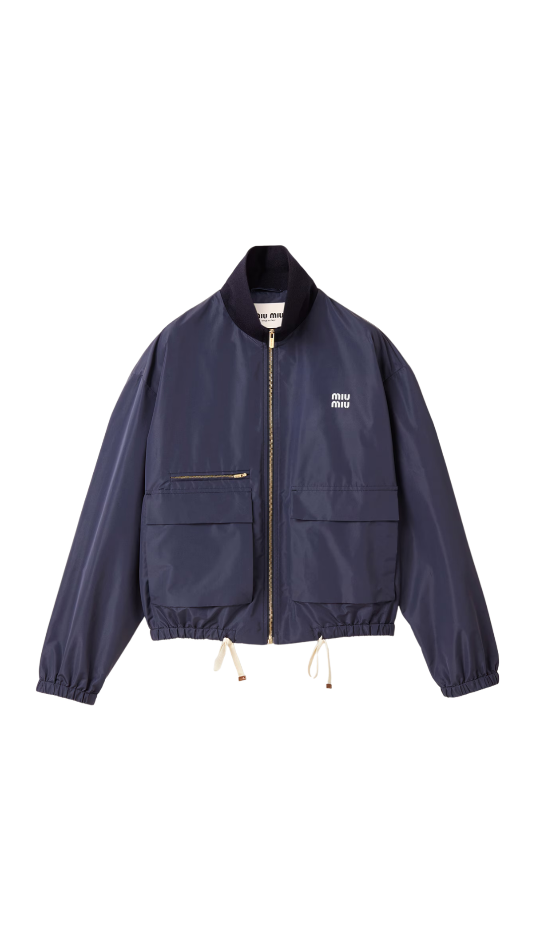 Technical Fabric Blouson Jacket in Navy