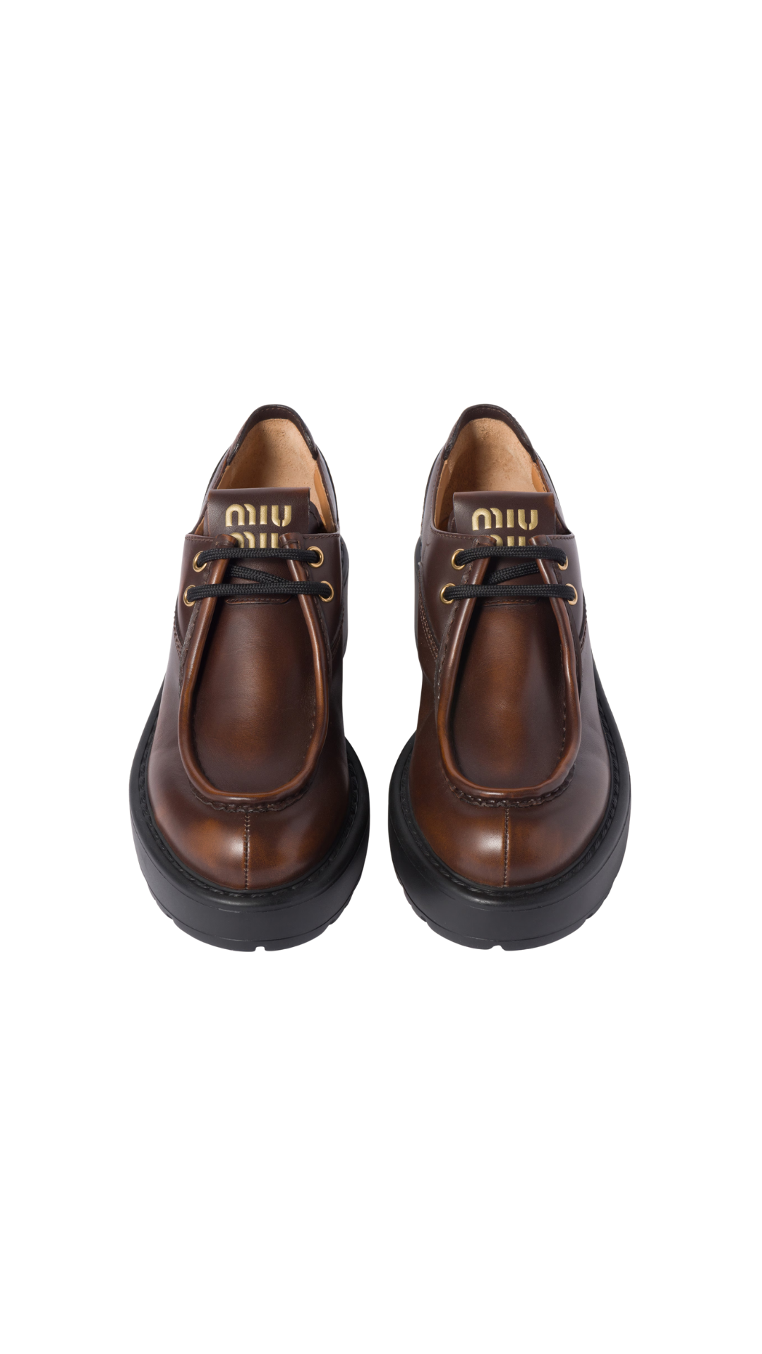 Laced Fumé in Sienna Leather Shoes