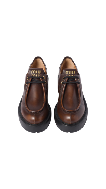 Laced Fumé in Sienna Leather Shoes