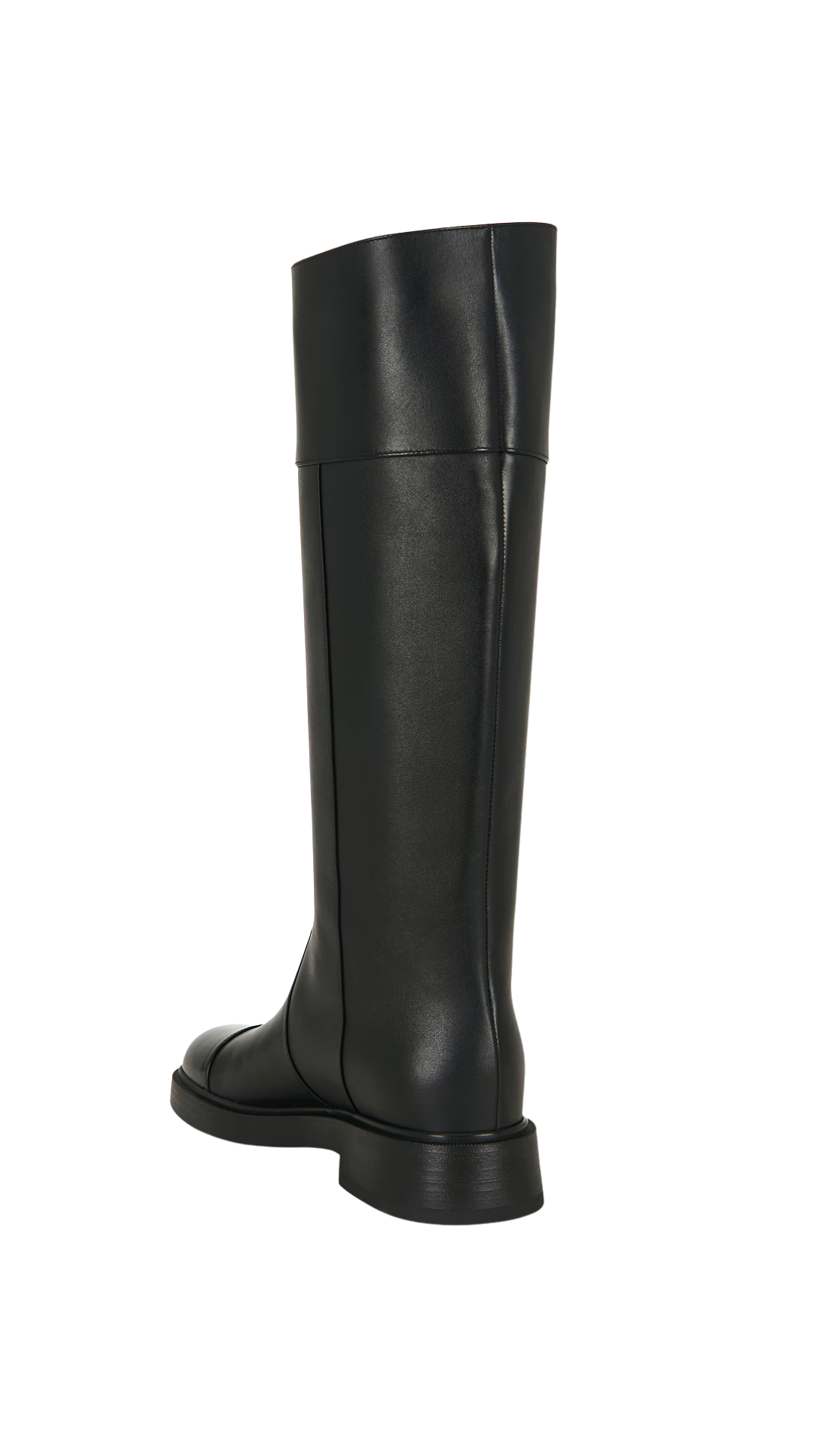 Boot Leather Knee-High Boots in Black