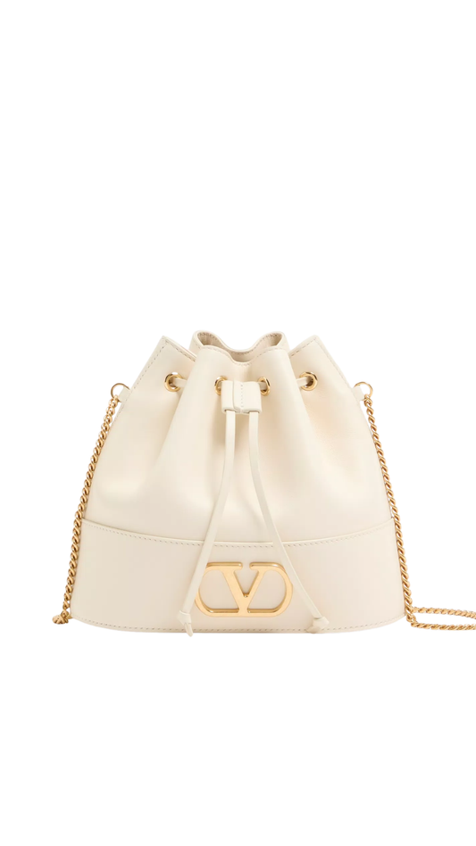Mini VLogo Signature Bucket Bag In Nappa Leather