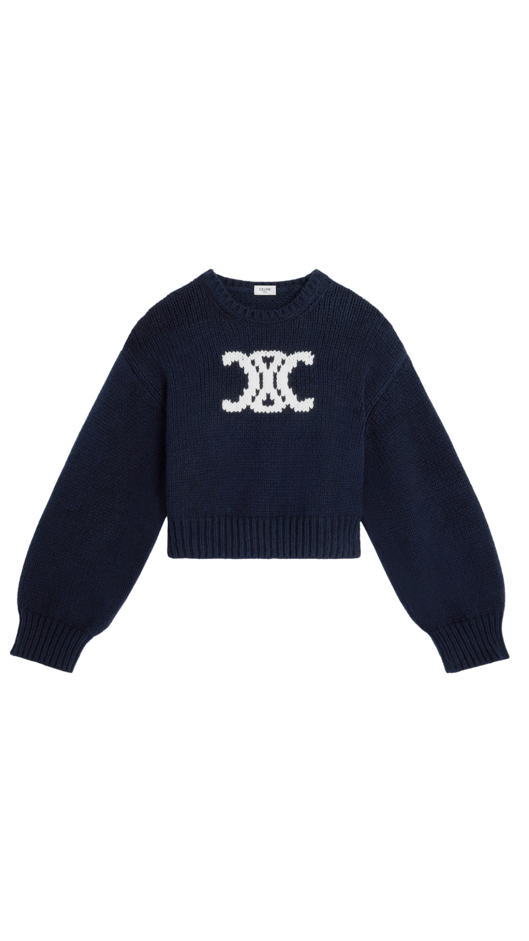 Crewneck Sweater in Navy Cotton