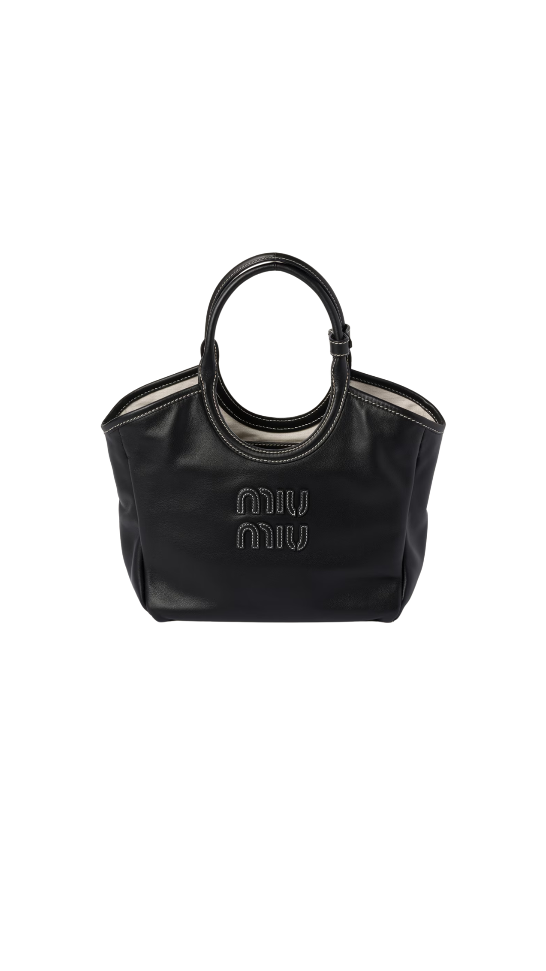 Ivy Leather Bag in Black