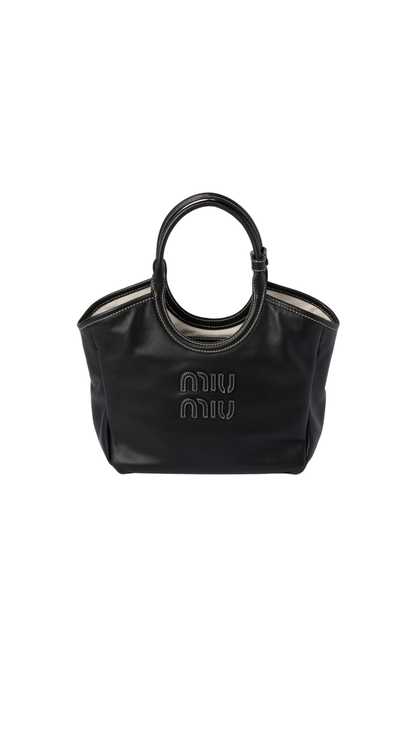 Ivy Leather Bag in Black