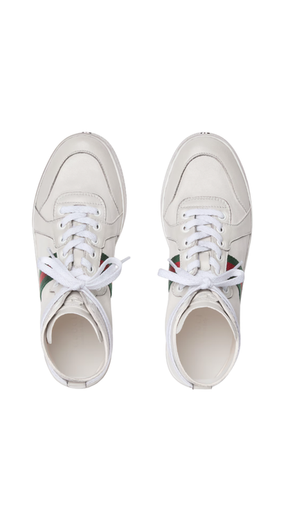 Women's Stretch High-Top Sneaker in White