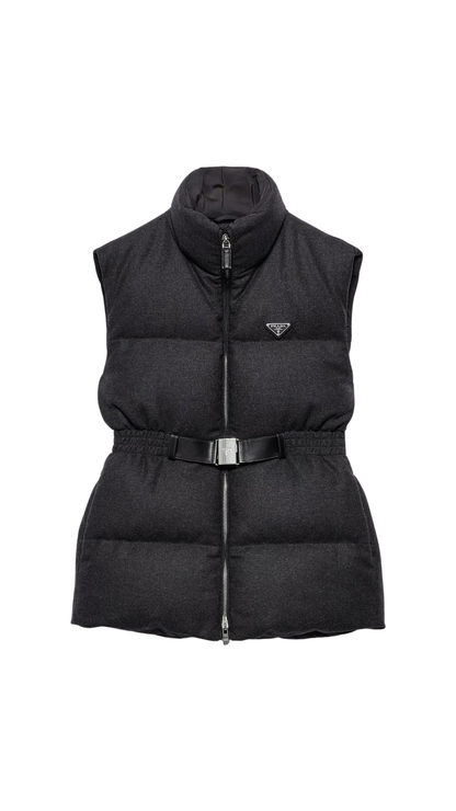 Re-Wool Down Vest in Anthracite Gray
