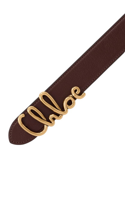 The Chloé Iconic Belt in Crafty Brown