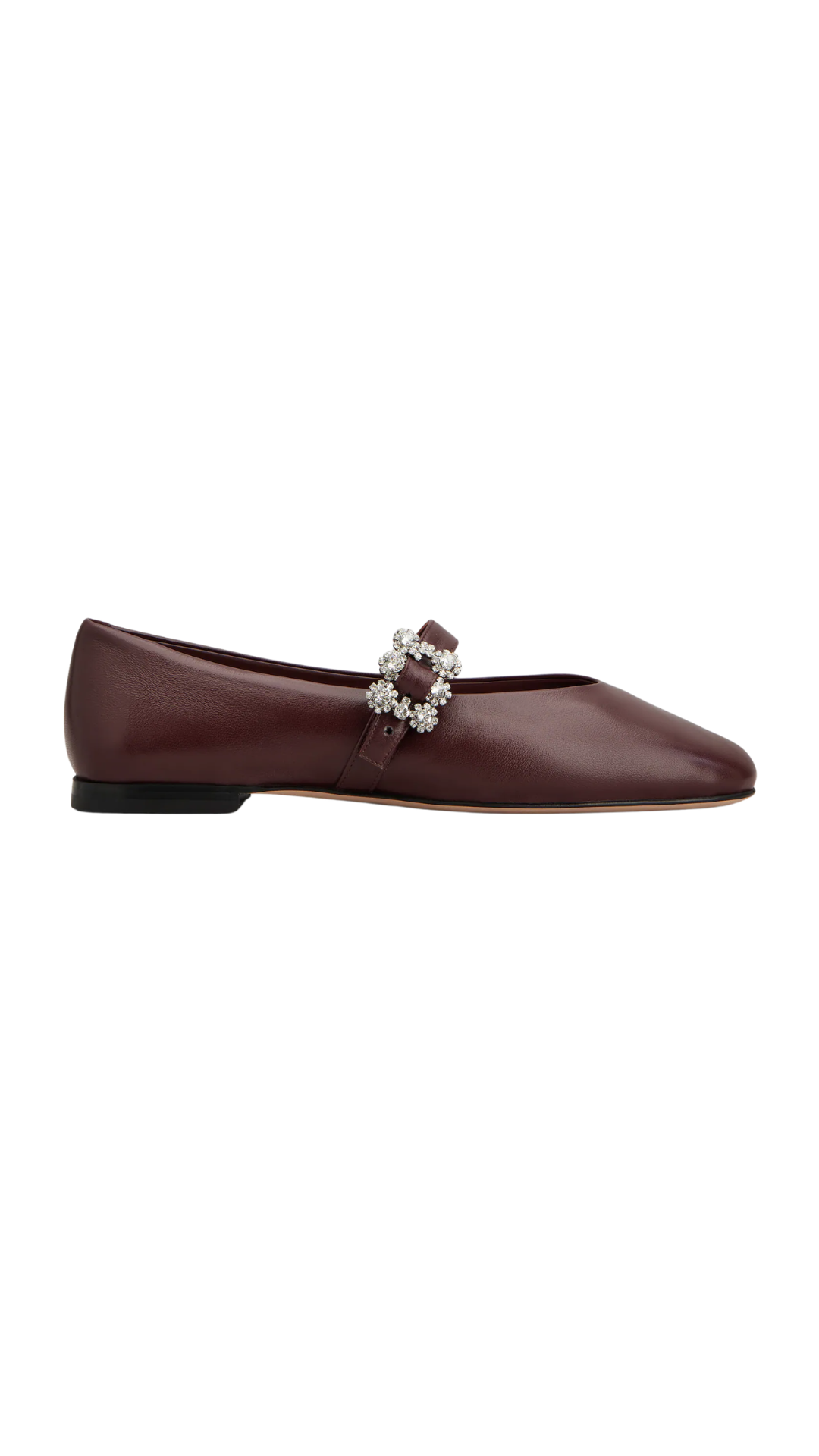 Efflorescence Mary Janes in Burgundy Leather