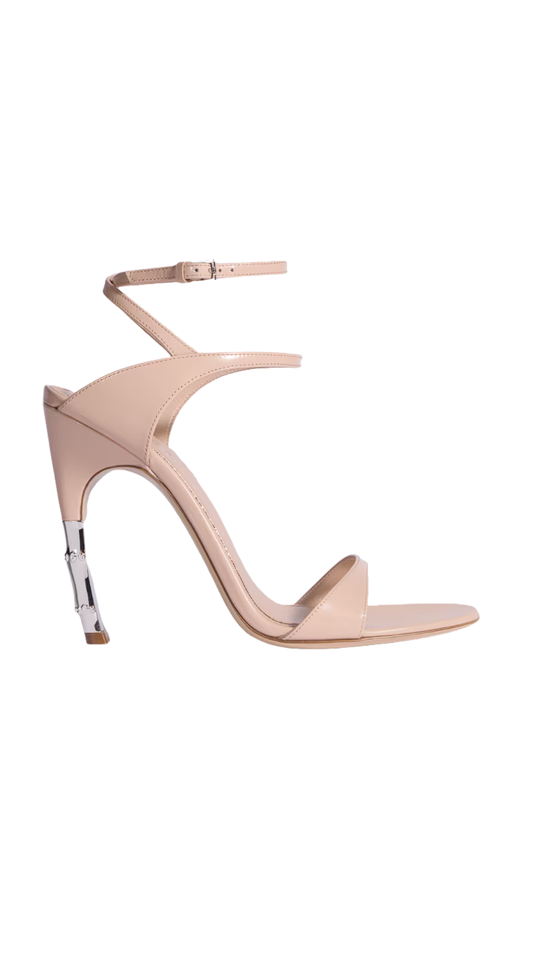 Women's Castello Sandal in Pink Beige Soft Shiny Leather