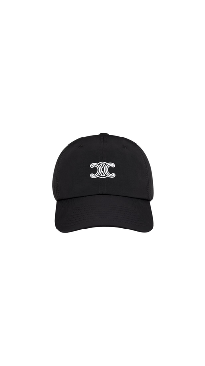 Triomphe Richelieu Cap In Black Nylon