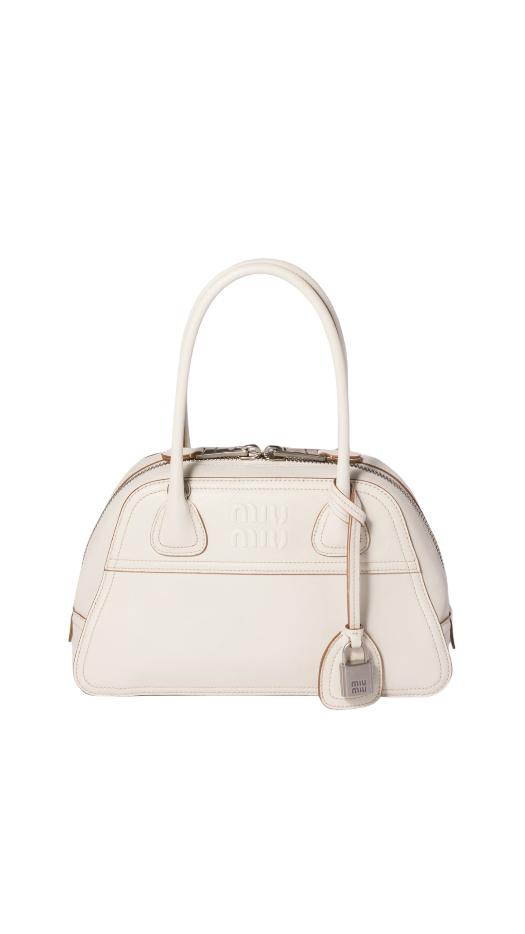 Vivant Nappa Leather Bag in Chalk White