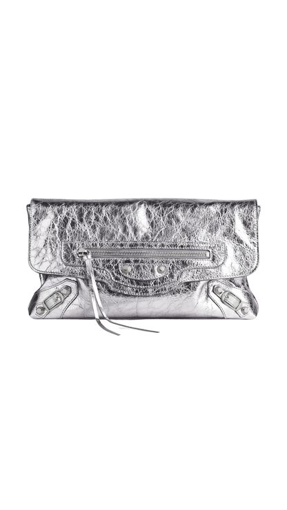 Le City Clutch in Silver