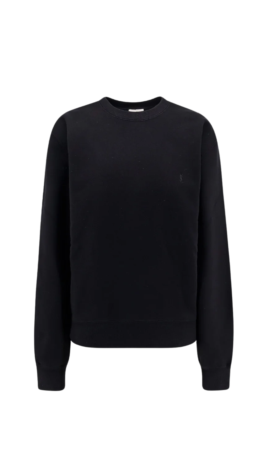 Cassandre Embroidery in Black Cotton Sweatshirt