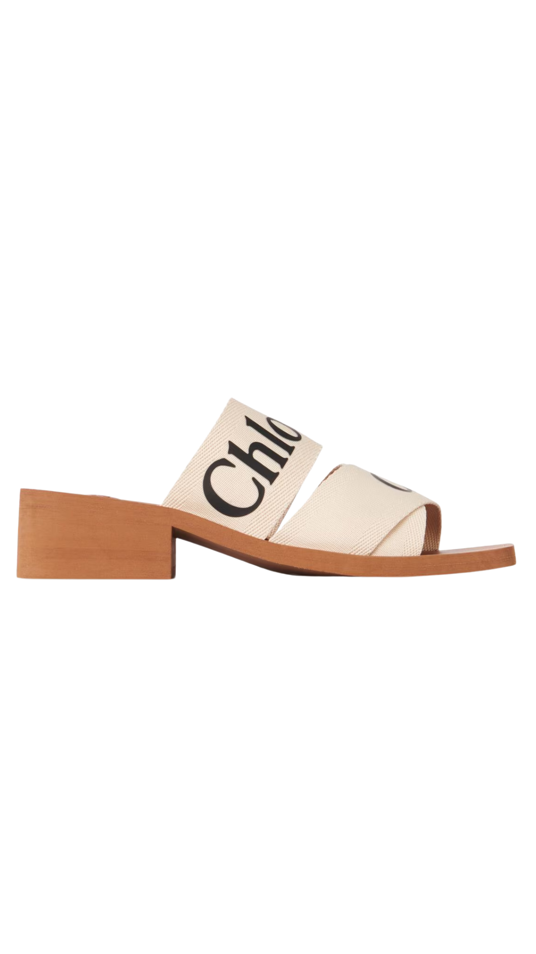 Woody Heeled Mule in White