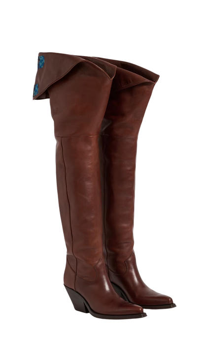 Azelan Thigh High Boot in Sooty Brown