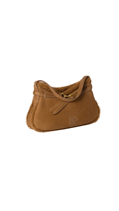 Aventure Shearling Bag in Cocoa Brown