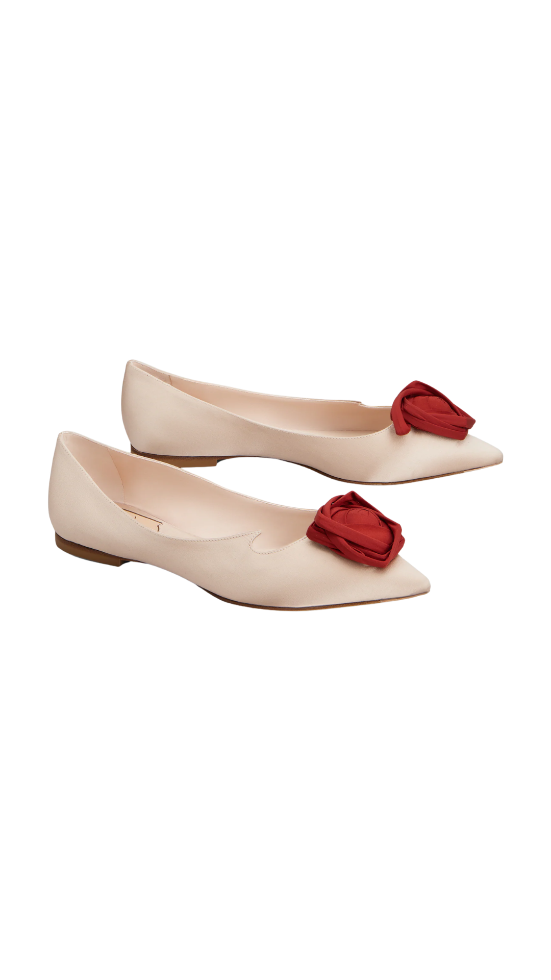 Rose Vivier Ballerinas in Nude Satin