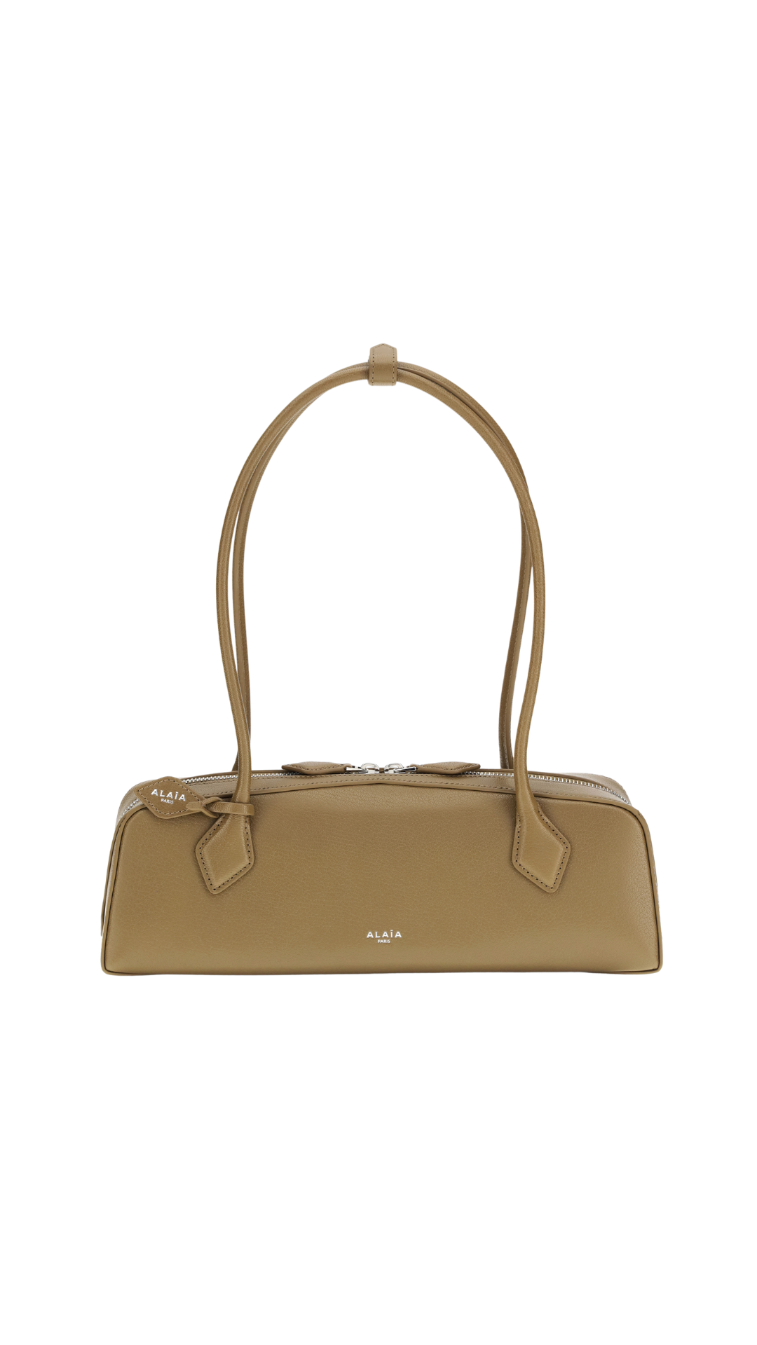 Le Teckel Medium Bag in Kaki Goatskin