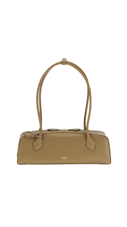 Le Teckel Medium Bag in Kaki Goatskin