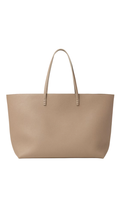 Medium Roll in Dove Grey Cuoio Romano Leather Shopper