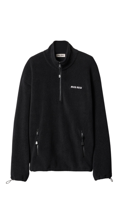 Fleece Sweatshirt in Black