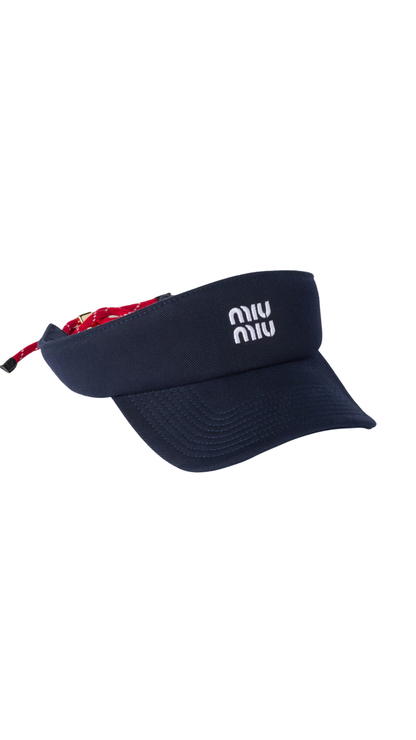 Denim Visor in Blue/Red