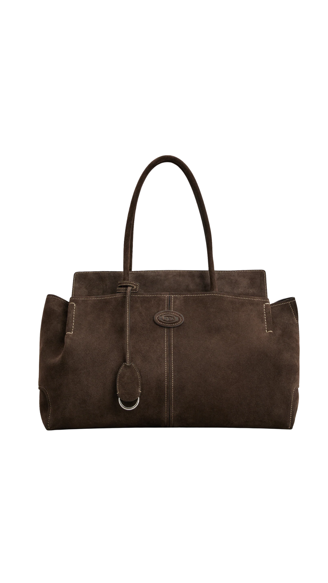 Tod's Di Bag Shopping Bag in Brown Suede Medium