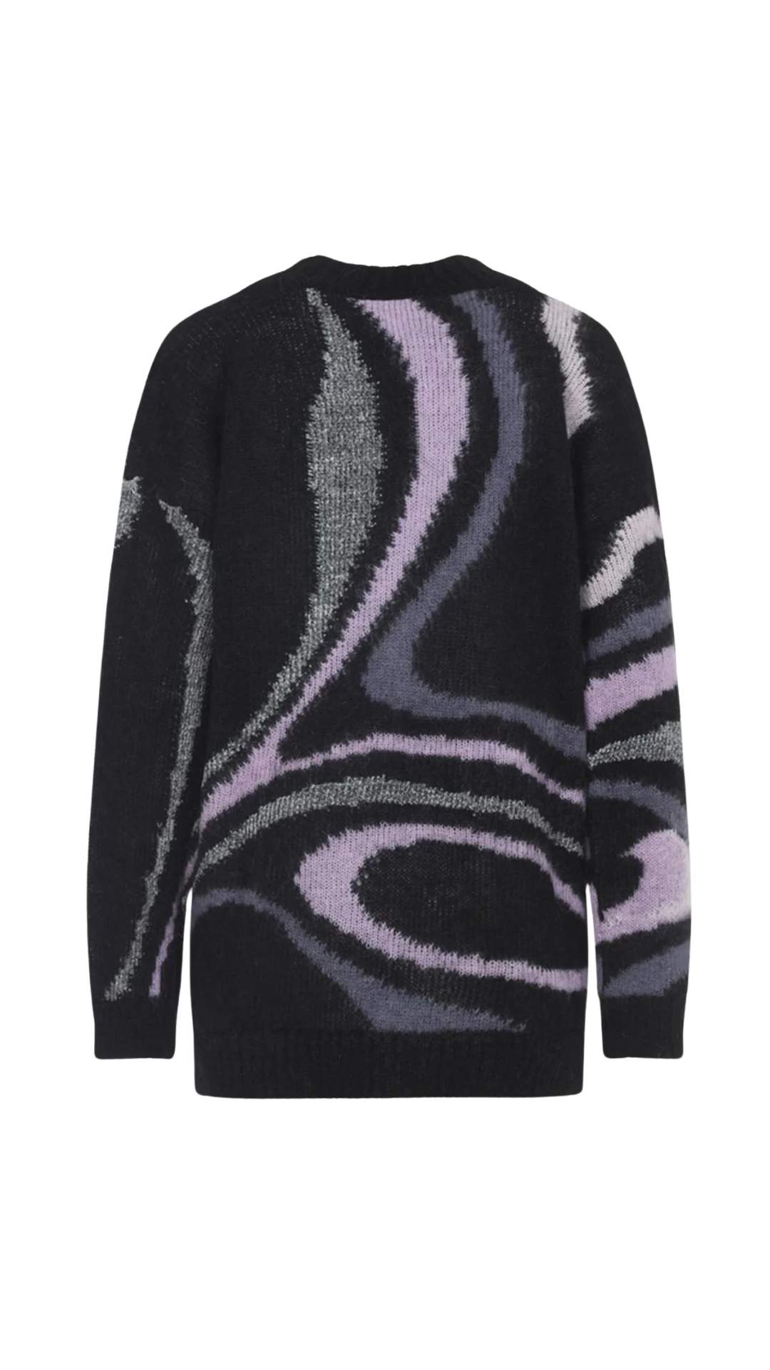 L.S. Cardigan Marmo Grunge in Black