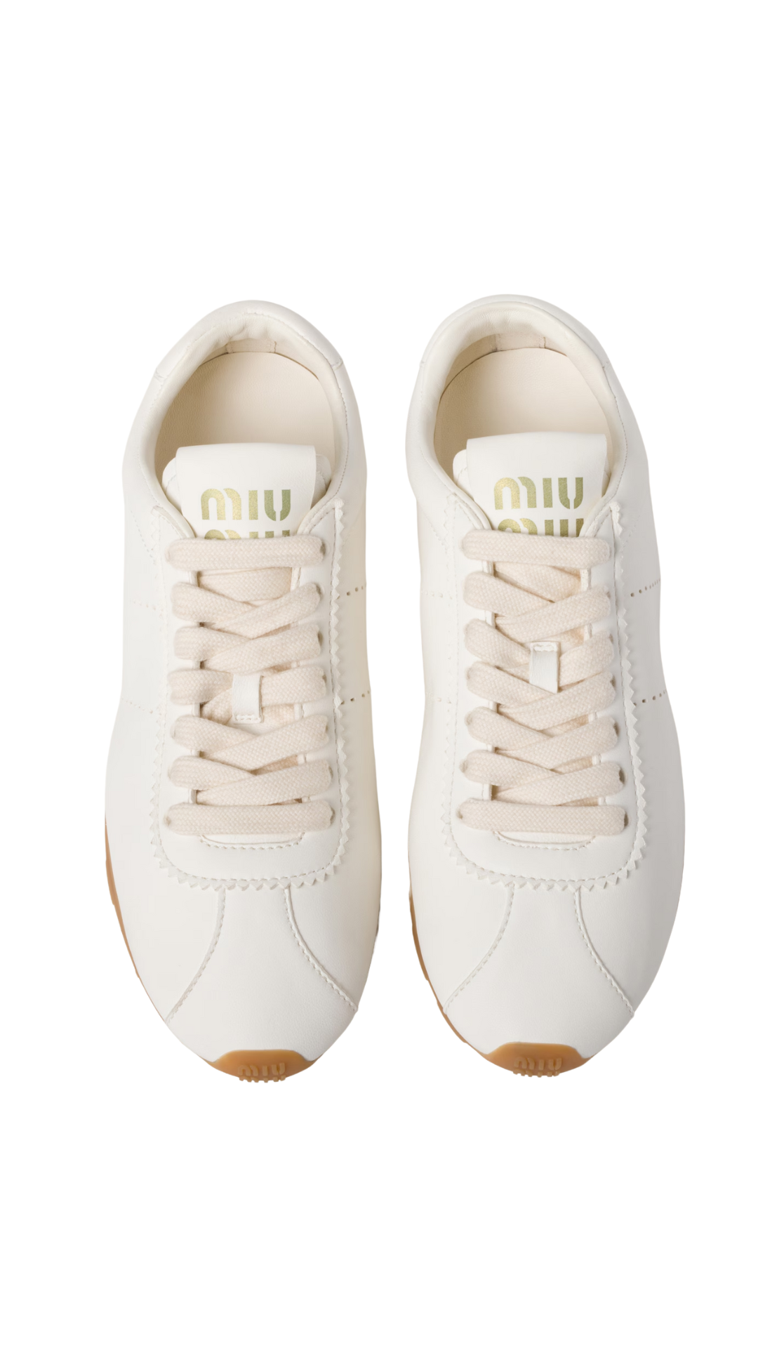 Plume Nappa Leather Sneakers in Ivory