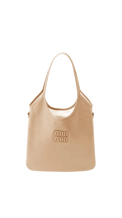 IVY Leather Bag in Sand Beige