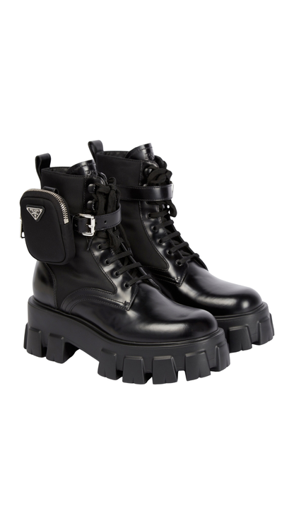 Monolith Leather Ankle Boots in Black