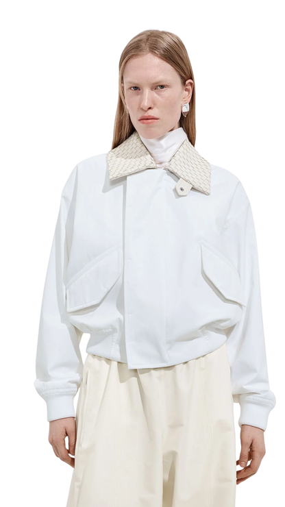 Cotton Blouson in White