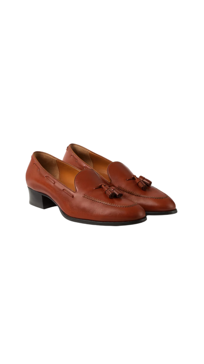 Serge Tassel Loafer in Glazed Honey