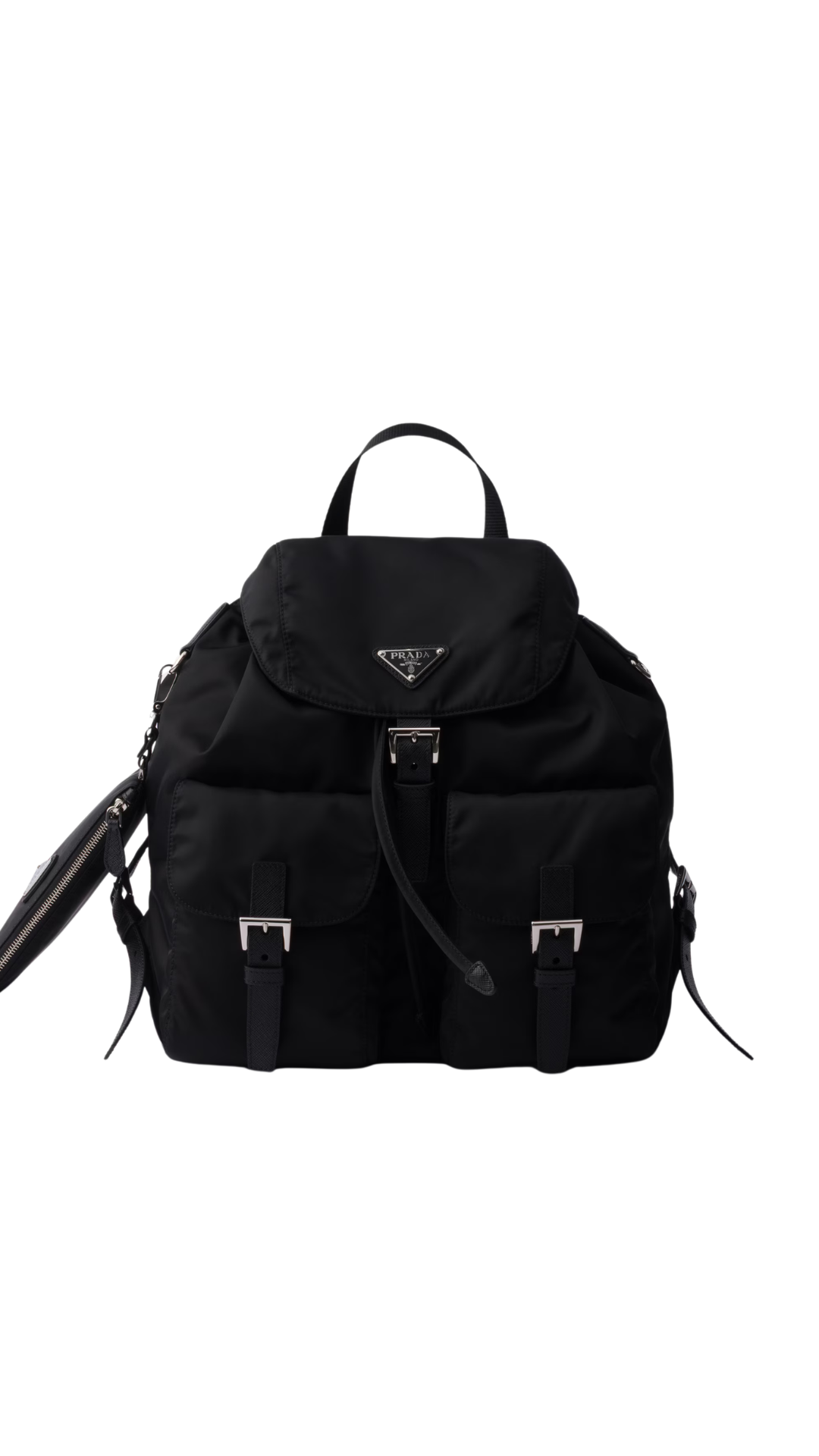 Medium Re-Nylon Backpack in Black