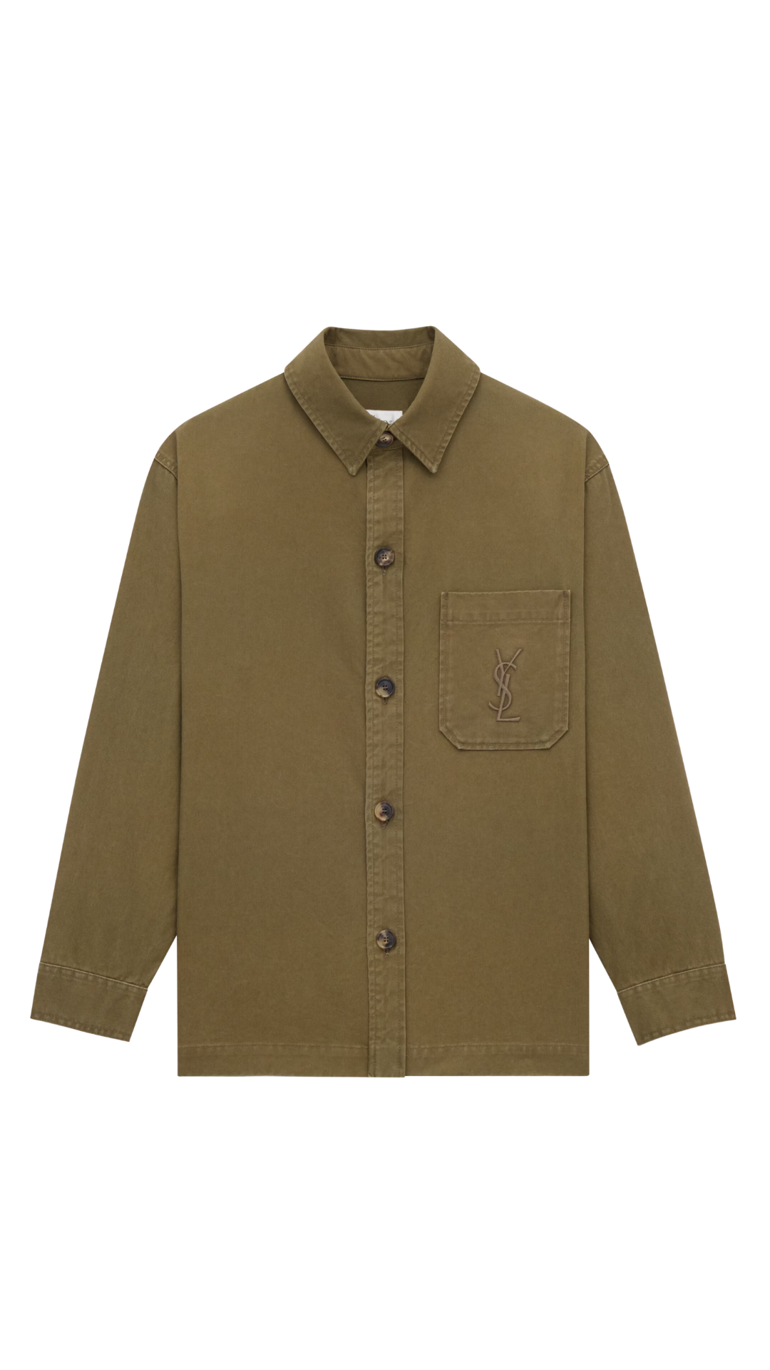 Cassandre Overshirt in Savane Cotton and Linen Gabardine