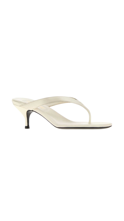 Sandals in Chalk White Leather
