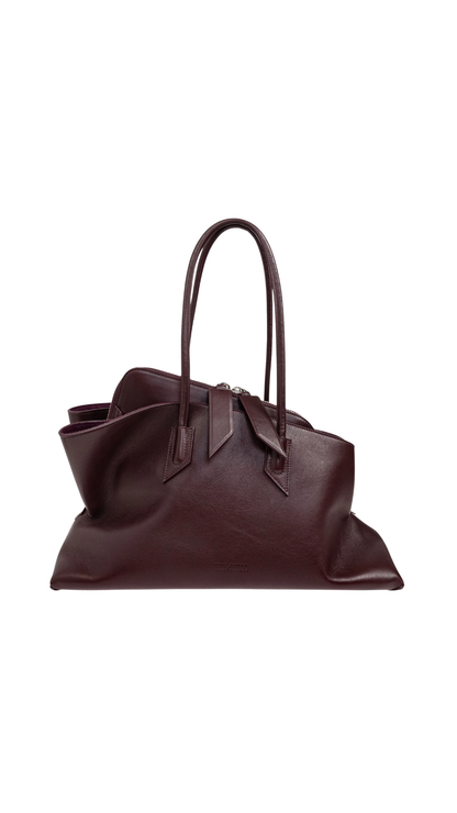 La Passeggiata Medium Burgundy Top Handle